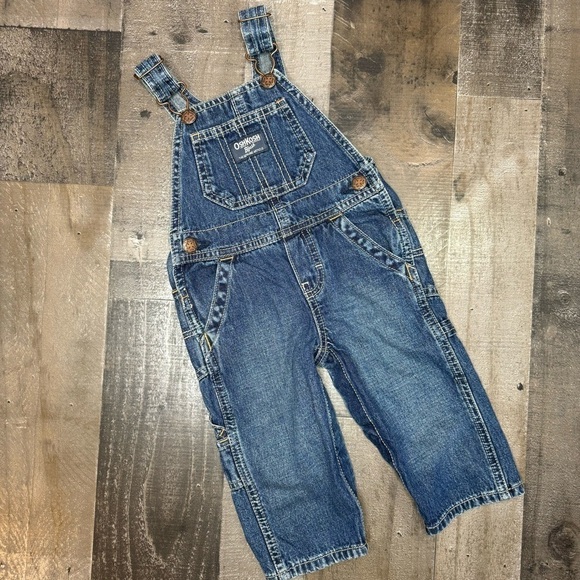 OshKosh Denim Overalls size 9 months - Picture 1 of 10